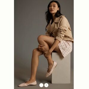 Anthropologie Tie Ballet Flats